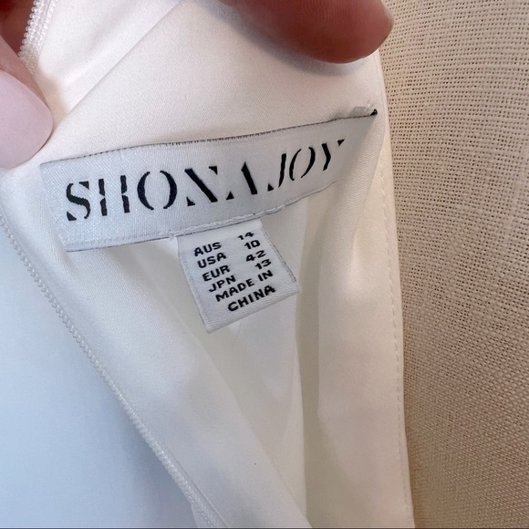 NEW Shona Joy Core high neck draped halter tulip gown dress - IVORY 10 - Picture 12 of 13